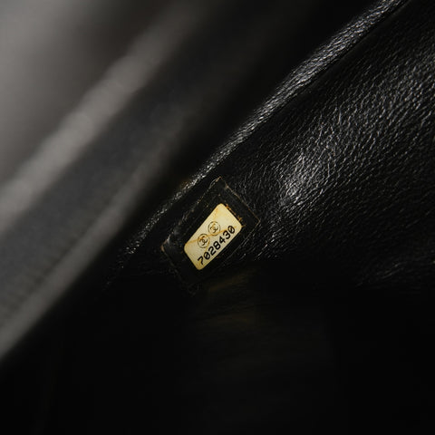 CHANEL No. 7 2002-2003 Lambskin Wild Stitch Chocolate Bar Shoulder Bag black WS26343
