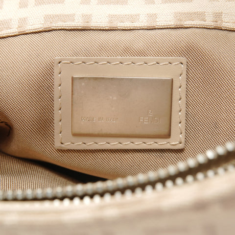 FENDI Mamma Zucchino Canvas Shoulder Bag beige WS26346
