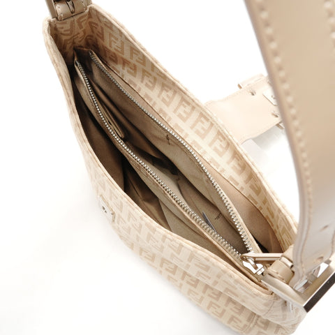 FENDI Mamma Zucchino Canvas Shoulder Bag beige WS26346