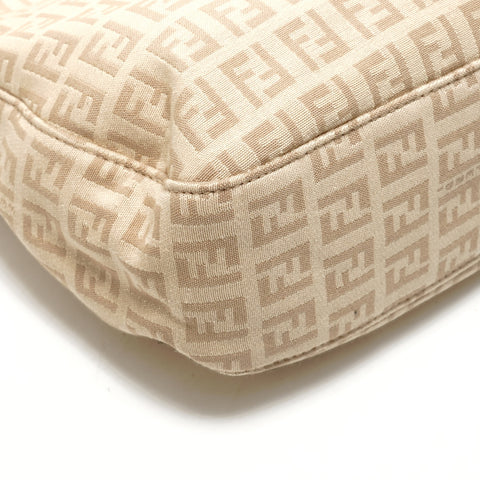 FENDI Mamma Zucchino Canvas Shoulder Bag beige WS26346