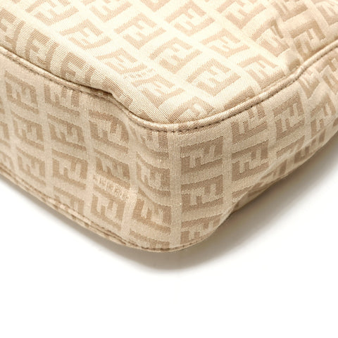 FENDI Mamma Zucchino Canvas Shoulder Bag beige WS26346