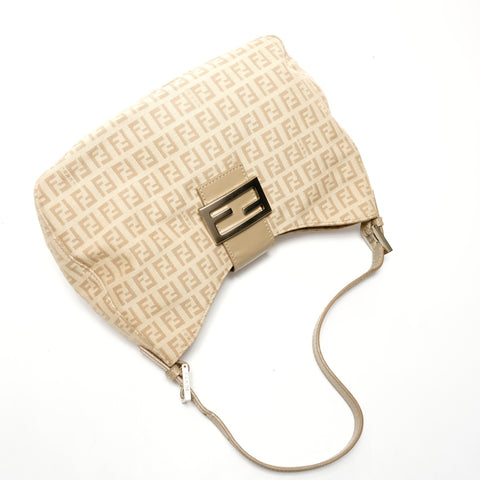 FENDI Mamma Zucchino Canvas Shoulder Bag beige WS26346