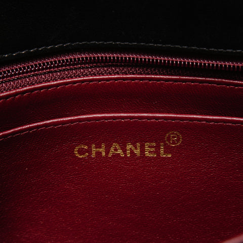 CHANEL No. 2 1991-1994 Lambskin Turnlock Mademoiselle Shoulder Bag black WS26350