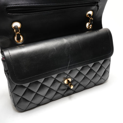 CHANEL No. 24 2017-2018 Double Flap Matelasse Shoulder Bag black WS26355