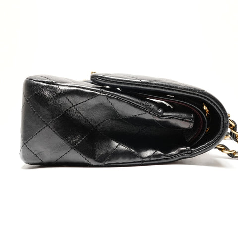 CHANEL No. 24 2017-2018 Double Flap Matelasse Shoulder Bag black WS26355