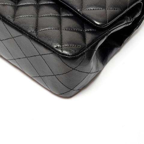 CHANEL No. 24 2017-2018 Double Flap Matelasse Shoulder Bag black WS26355