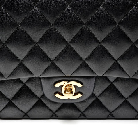 CHANEL No. 24 2017-2018 Double Flap Matelasse Shoulder Bag black WS26355
