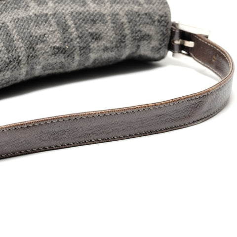 FENDI Wool Mamma Bucket One Belt Umhängetasche grau WS26356