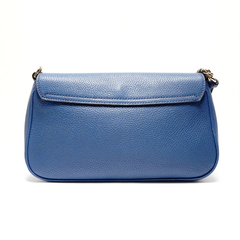 GUCCI Soho Charm G Stitch Fringe Umhängetasche blau WS26358