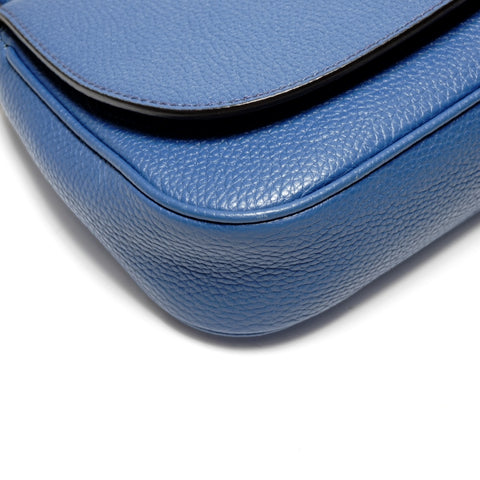 GUCCI Soho Charm G Stitch Fringe Umhängetasche blau WS26358