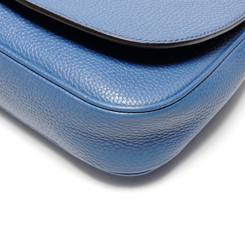 GUCCI Soho Charm G Stitch Fringe Umhängetasche blau WS26358