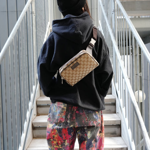 Sac banane en toile GUCCI GG Sac banane Marron WS26359