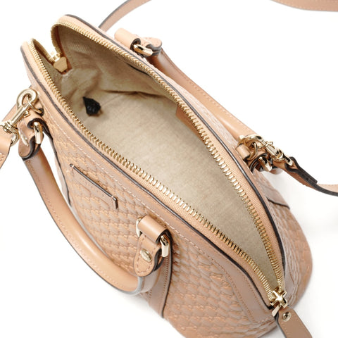 GUCCI Micro Guccissima Leder 2-Wege-Tasche Handtasche beige WS26362