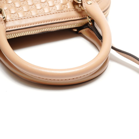 GUCCI Micro Guccissima Leder 2-Wege-Tasche Handtasche beige WS26362