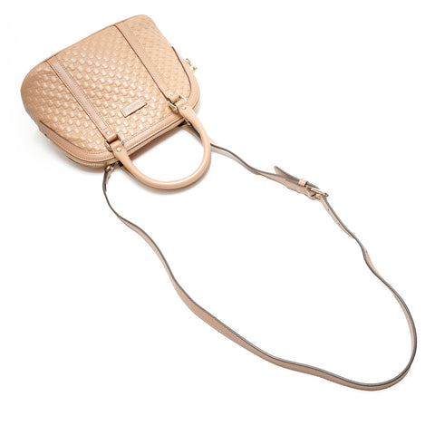 GUCCI Micro Guccissima Leder 2-Wege-Tasche Handtasche beige WS26362