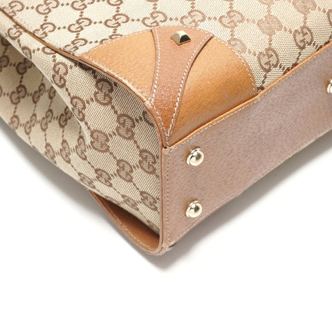 GUCCI GG Canvas Nieten Handtasche Braun WS26364