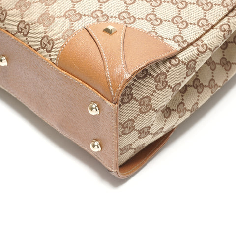 GUCCI GG Canvas Nieten Handtasche Braun WS26364