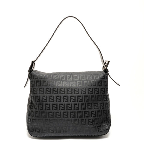 FENDI Zucchino Mamma Baguette One Shoulder Bag Umhängetasche schwarz WS26366