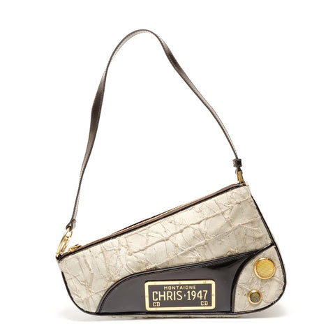 Christian Dior Wildleder Saddle Pouch Umhängetasche beige WS26367