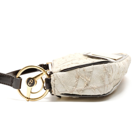 Christian Dior Wildleder Saddle Pouch Umhängetasche beige WS26367