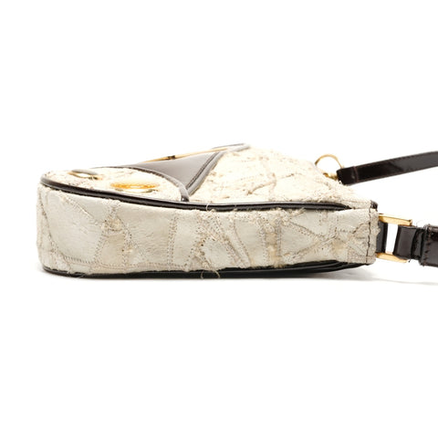 Christian Dior Wildleder Saddle Pouch Umhängetasche beige WS26367