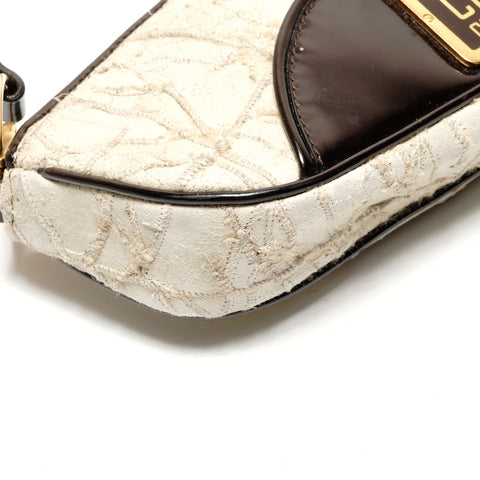 Christian Dior Wildleder Saddle Pouch Umhängetasche beige WS26367
