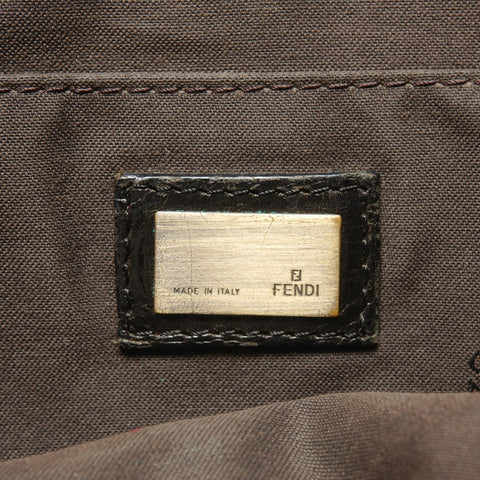 FENDI Zucca Buckle One Shoulder Bag Umhängetasche Braun WS26368