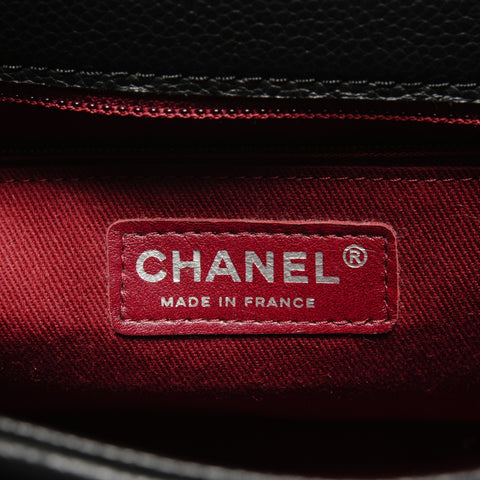CHANEL 20 series 2014-2015 Caviar Matelasse Single Flap Shoulder Bag black WS26369