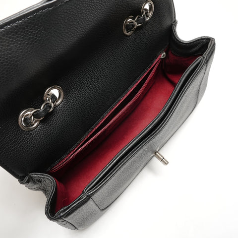 CHANEL Number 20s, 2014-2015, Caviar Matelasse, Single Flap Shoulder Bag black WS26369
