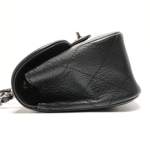 CHANEL 20 series 2014-2015 Caviar Matelasse Single Flap Shoulder Bag black WS26369