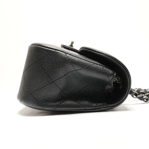 CHANEL Number 20s, 2014-2015, Caviar Matelasse, Single Flap Shoulder Bag black WS26369