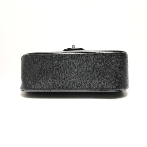 CHANEL 20 series 2014-2015 Caviar Matelasse Single Flap Shoulder Bag black WS26369
