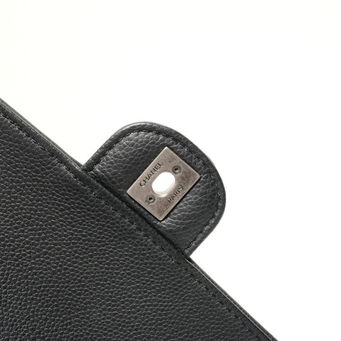 CHANEL 20 series 2014-2015 Caviar Matelasse Single Flap Shoulder Bag black WS26369