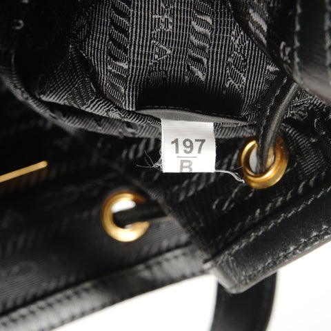 PRADA Duet Logo Jacquard Handtasche Handtasche schwarz WS26371