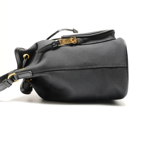 PRADA Duet Logo Jacquard Handtasche Handtasche schwarz WS26371
