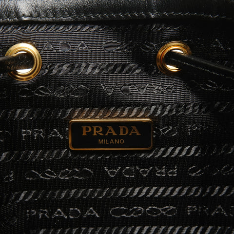 PRADA Duet Logo Jacquard Handtasche Handtasche schwarz WS26371