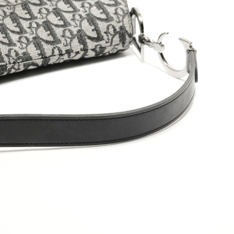 Christian Dior Trotter Canvas Saddlebag Shoulder Bag black WS26372