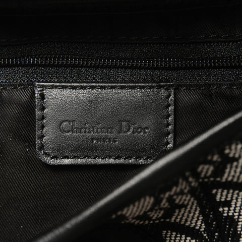 Christian Dior Trotter Canvas Saddlebag Shoulder Bag black WS26372