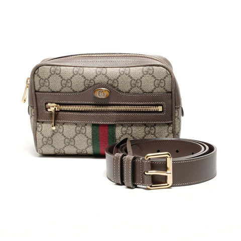 GUCCI GG Supreme Belt Bag Waist bag Brown WS26373