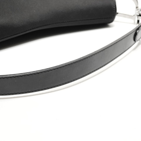 Christian Dior Nylon Saddlebag Shoulder Bag black WS26375