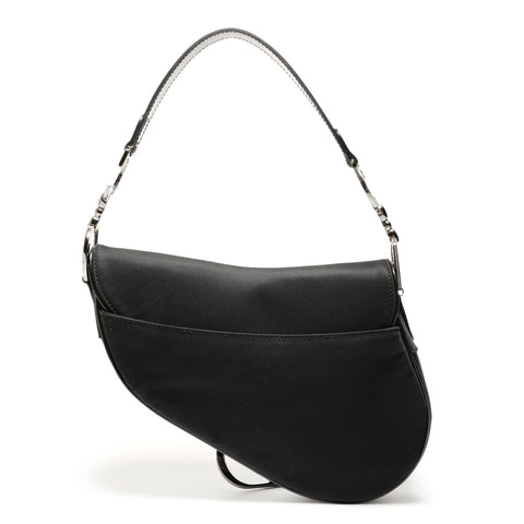 Christian Dior Nylon Saddlebag Shoulder Bag black WS26375