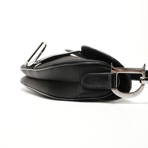 Christian Dior Nylon Saddlebag Shoulder Bag black WS26375