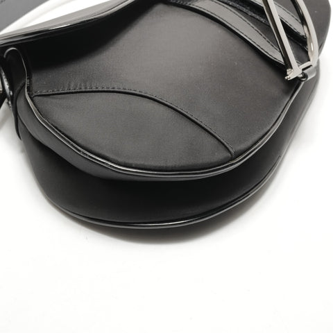 Christian Dior Nylon Saddlebag Shoulder Bag black WS26375