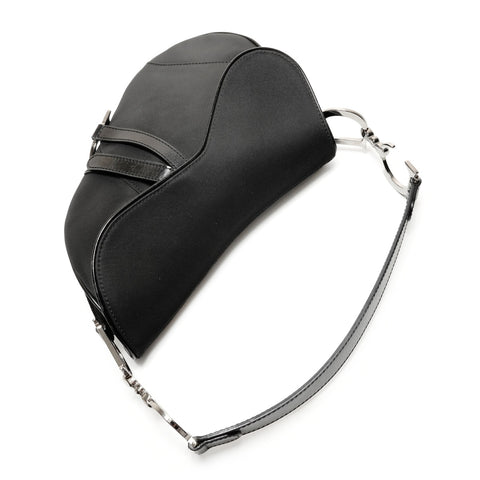 Christian Dior Nylon Saddlebag Shoulder Bag black WS26375