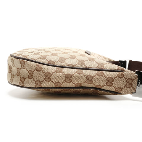 GUCCI GG Canvas Half Moon Shoulder Bag beige WS26376