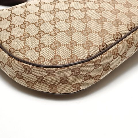 GUCCI GG Canvas Half Moon Shoulder Bag beige WS26376