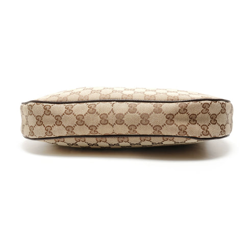 GUCCI GG Canvas Half Moon Shoulder Bag beige WS26376