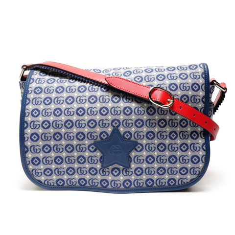 GUCCI Children's Messenger Bag Shoulder Bag blue WS26377