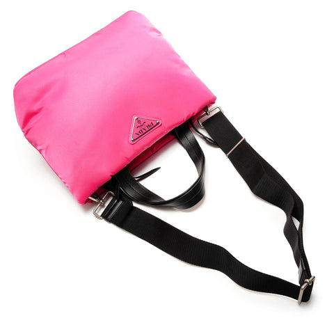 PRADA Nylon Triangle Logo 2WAY Handbag pink WS26379