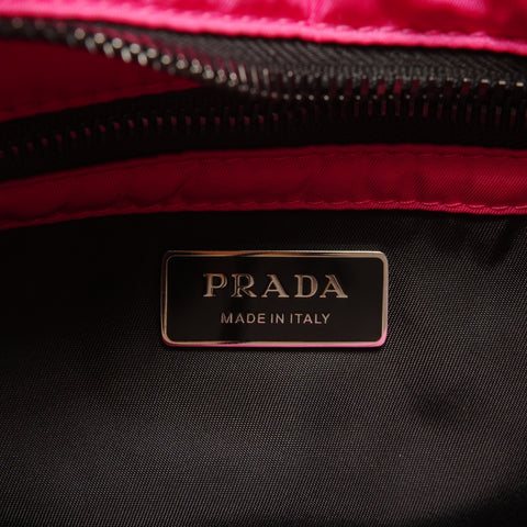 PRADA Nylon Triangle Logo 2WAY Handbag pink WS26379